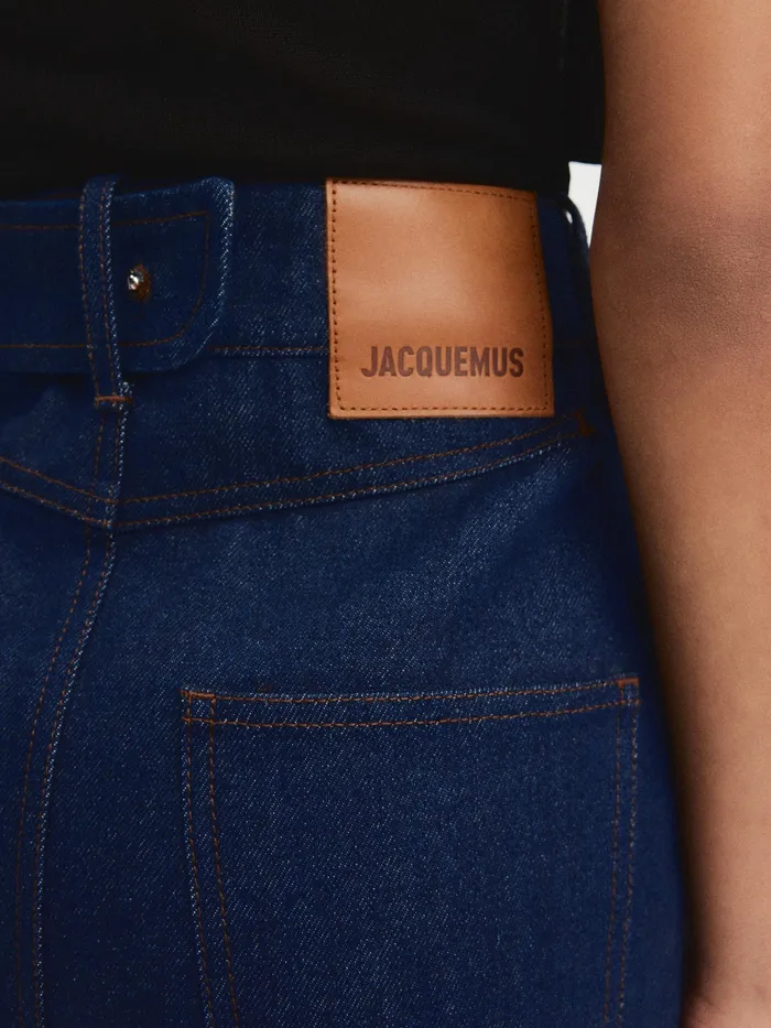 JACQUEMUS Dresses and Skirts Denim Pencil Skirt Navybrown 8211 Women