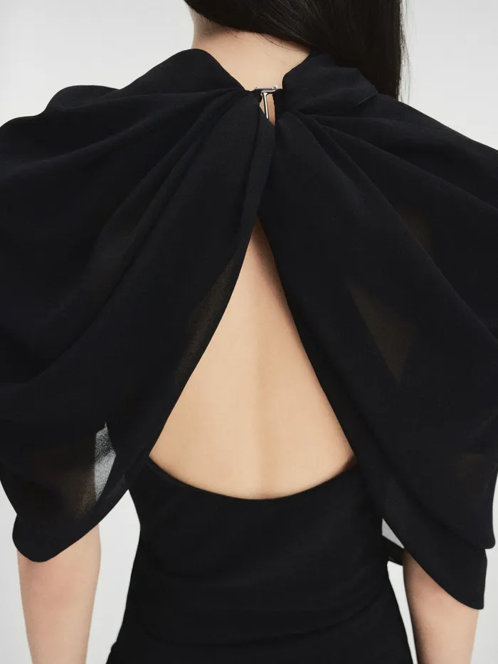 JACQUEMUS Dresses and Skirts Draped Mini Dress Black 8211 Women