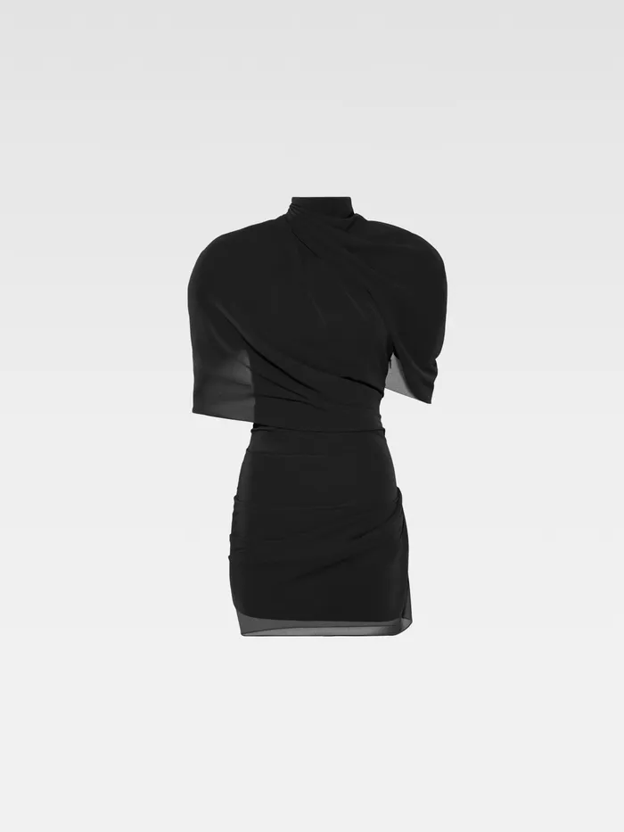 JACQUEMUS Dresses and Skirts Draped Mini Dress Black 8211 Women