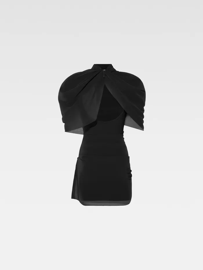 JACQUEMUS Dresses and Skirts Draped Mini Dress Black 8211 Women