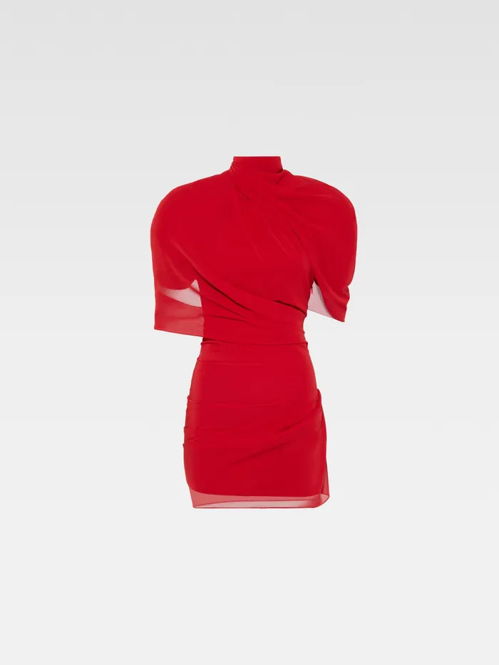 JACQUEMUS Dresses and Skirts Draped Mini Dress Red 8211 Women