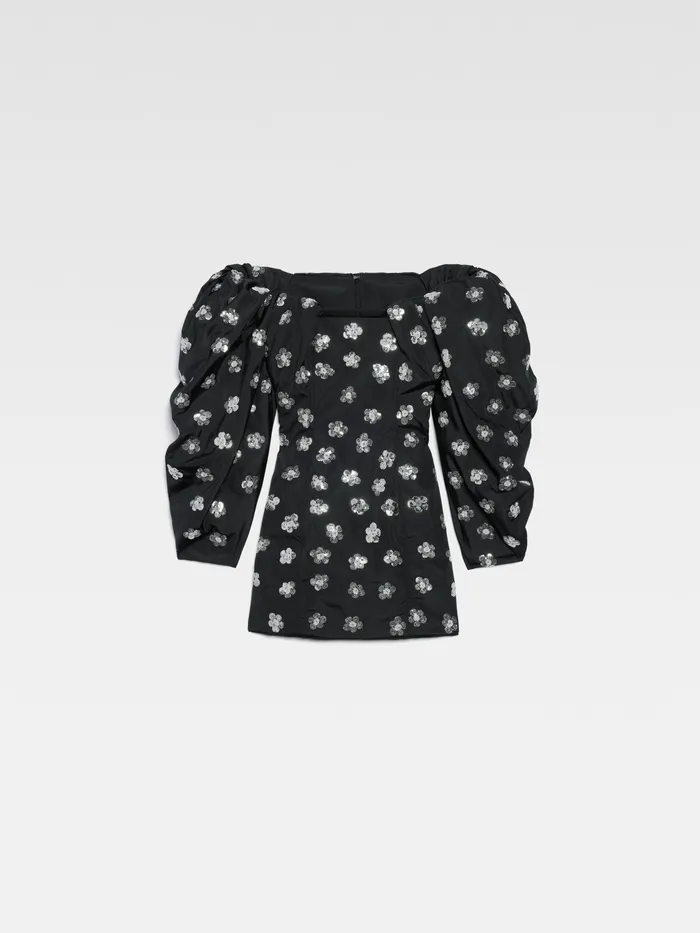 JACQUEMUS Dresses and Skirts Draped Mini Dress Sequins Flowers Embroidered 8211 Women