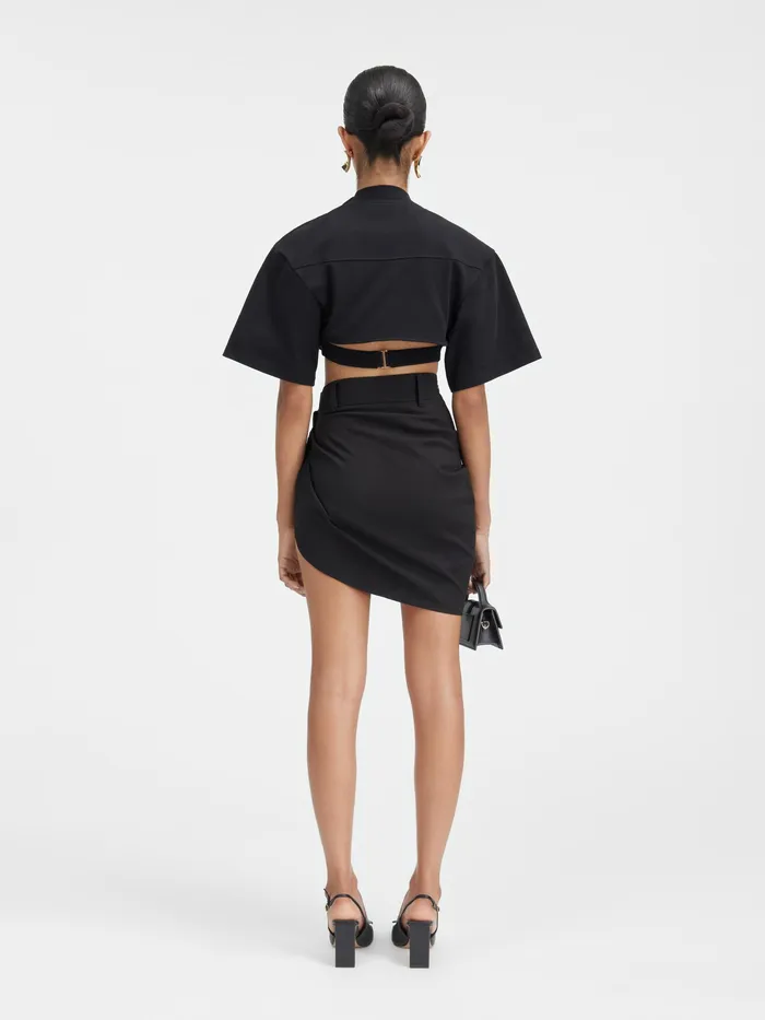 JACQUEMUS Dresses and Skirts Draped Mini Skirt Black 8211 Women