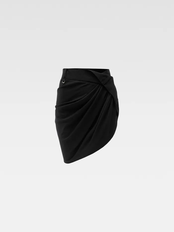 JACQUEMUS Dresses and Skirts Draped Mini Skirt Black 8211 Women