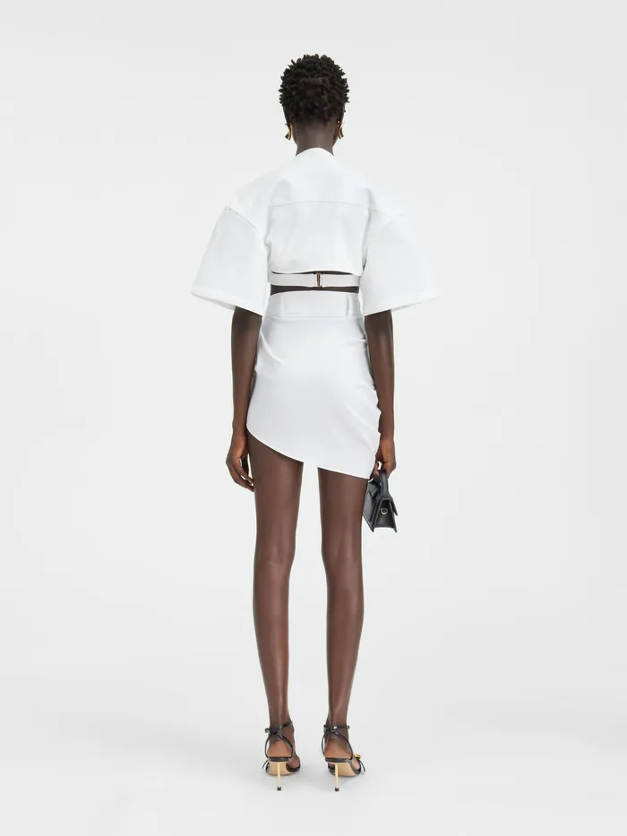 JACQUEMUS Dresses and Skirts Draped Mini Skirt White 8211 Women