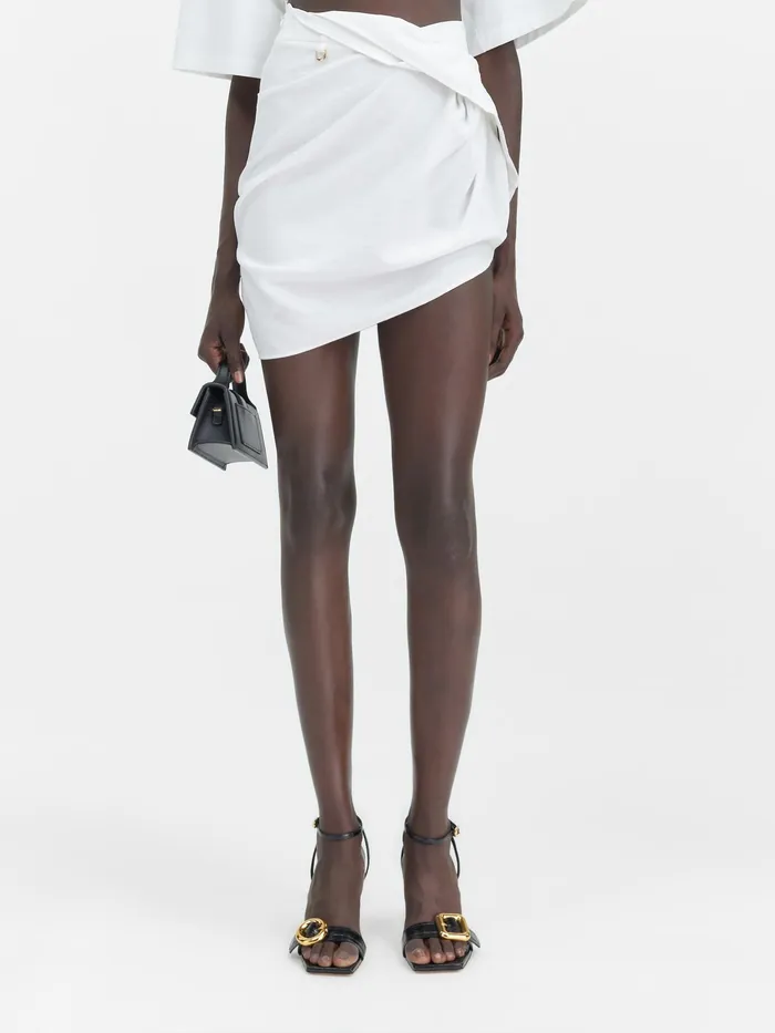 JACQUEMUS Dresses and Skirts Draped Mini Skirt White 8211 Women