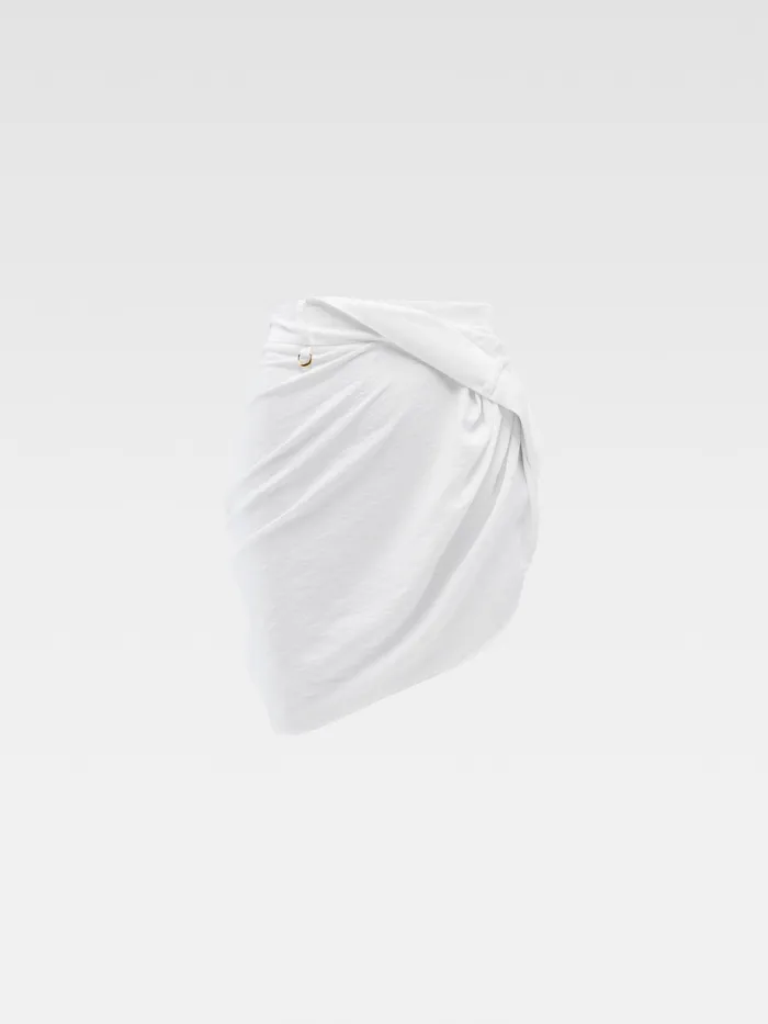 JACQUEMUS Dresses and Skirts Draped Mini Skirt White 8211 Women