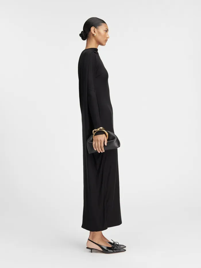 JACQUEMUS Dresses and Skirts Draped Sheath Dress Black 8211 Women