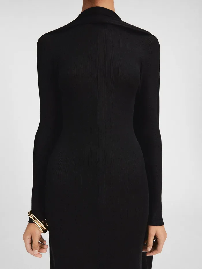 JACQUEMUS Dresses and Skirts Draped Sheath Dress Black 8211 Women