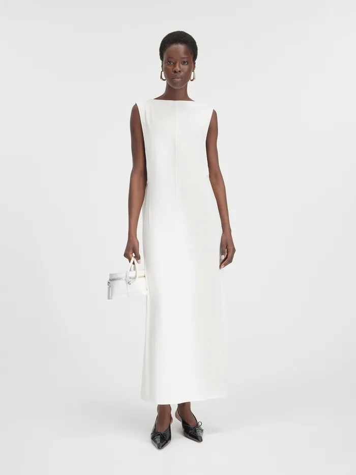 JACQUEMUS Dresses and Skirts Draped Shift Dress White 8211 Women