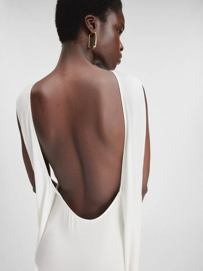 JACQUEMUS Dresses and Skirts Draped Shift Dress White 8211 Women