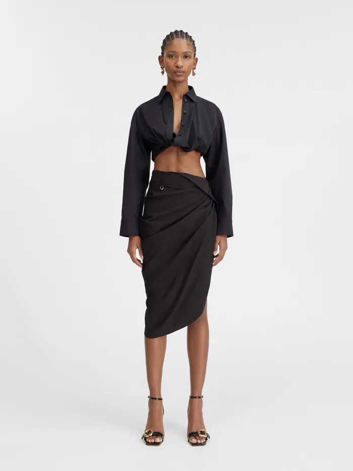JACQUEMUS Dresses and Skirts Draped Skirt Black 8211 Women
