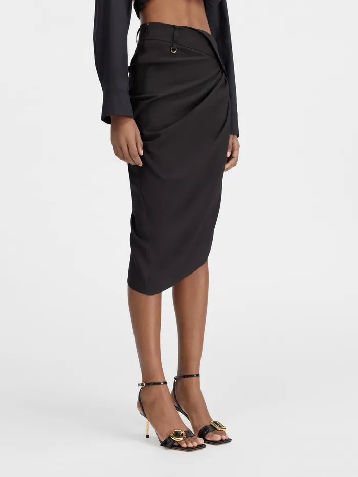 JACQUEMUS Dresses and Skirts Draped Skirt Black 8211 Women