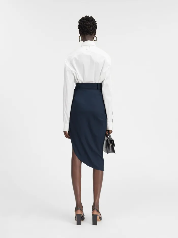 JACQUEMUS Dresses and Skirts Draped Skirt Dark Navy 8211 Women
