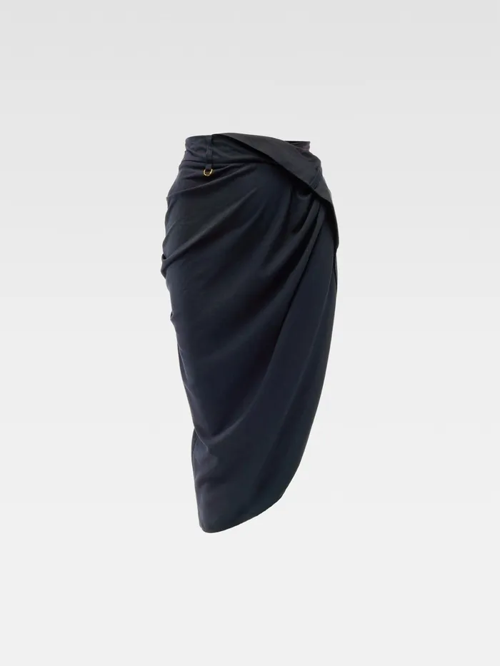 JACQUEMUS Dresses and Skirts Draped Skirt Dark Navy 8211 Women