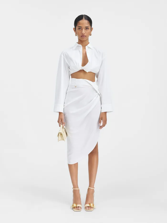 JACQUEMUS Dresses and Skirts Draped Skirt White 8211 Women
