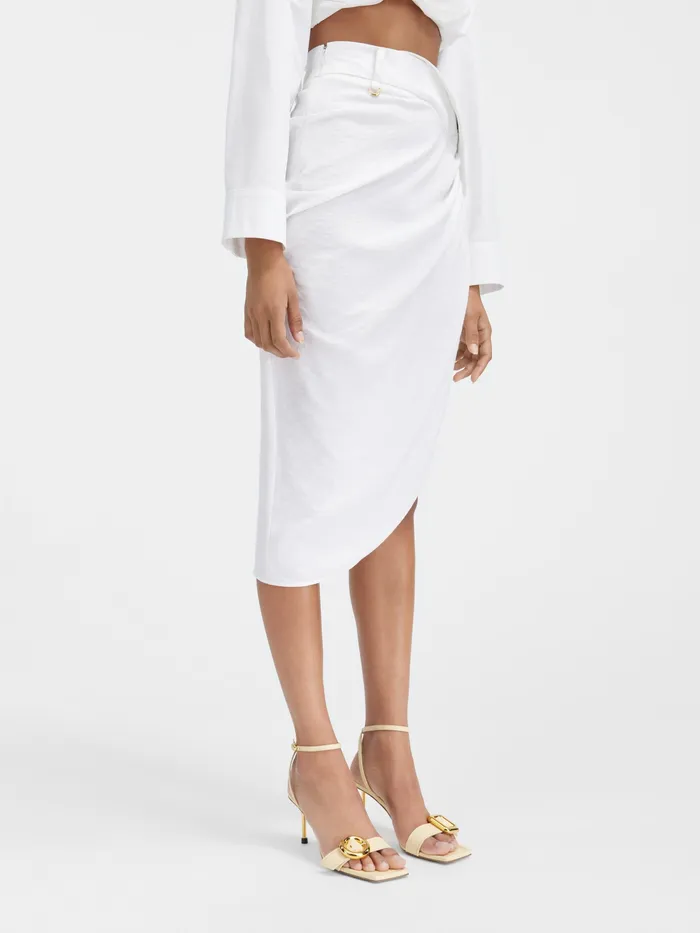 JACQUEMUS Dresses and Skirts Draped Skirt White 8211 Women