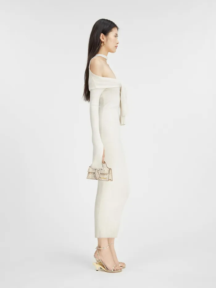 JACQUEMUS Dresses and Skirts Faux Cardigan Dress Ivory 8211 Women