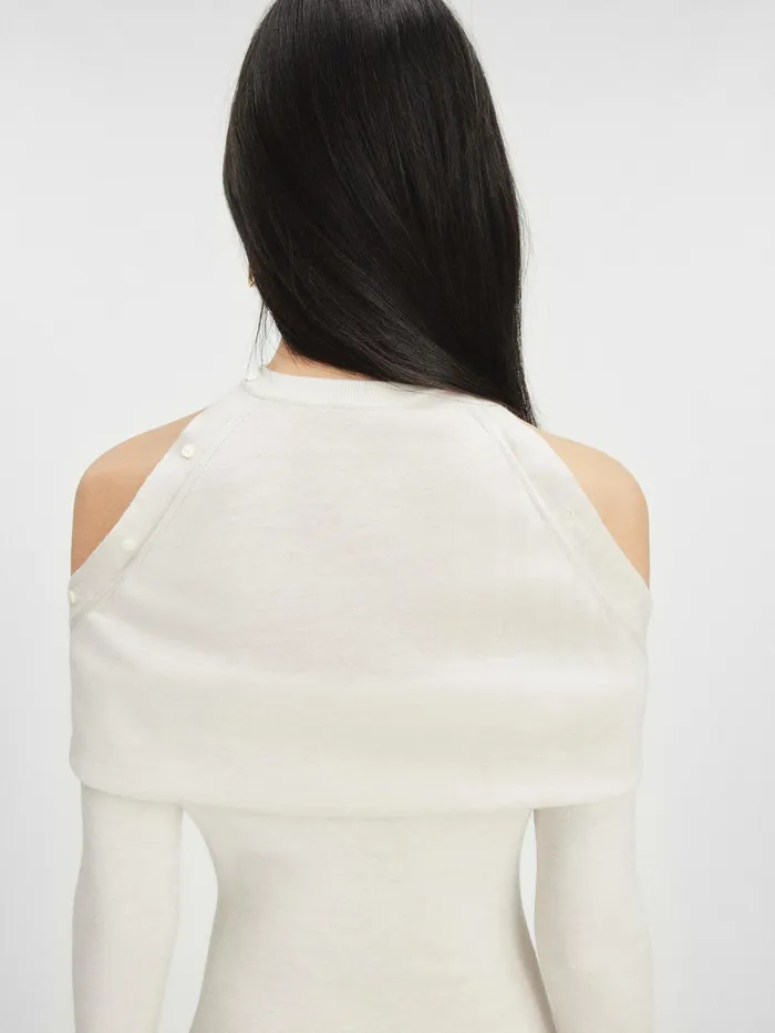 JACQUEMUS Dresses and Skirts Faux Cardigan Dress Ivory 8211 Women