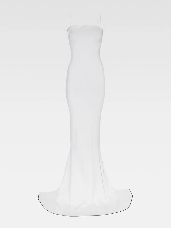 JACQUEMUS Dresses and Skirts Folded Mermaid Dress White 8211 Women
