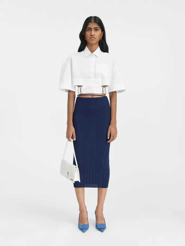 JACQUEMUS Dresses and Skirts Knit Midi Skirt Dark Navy 8211 Women
