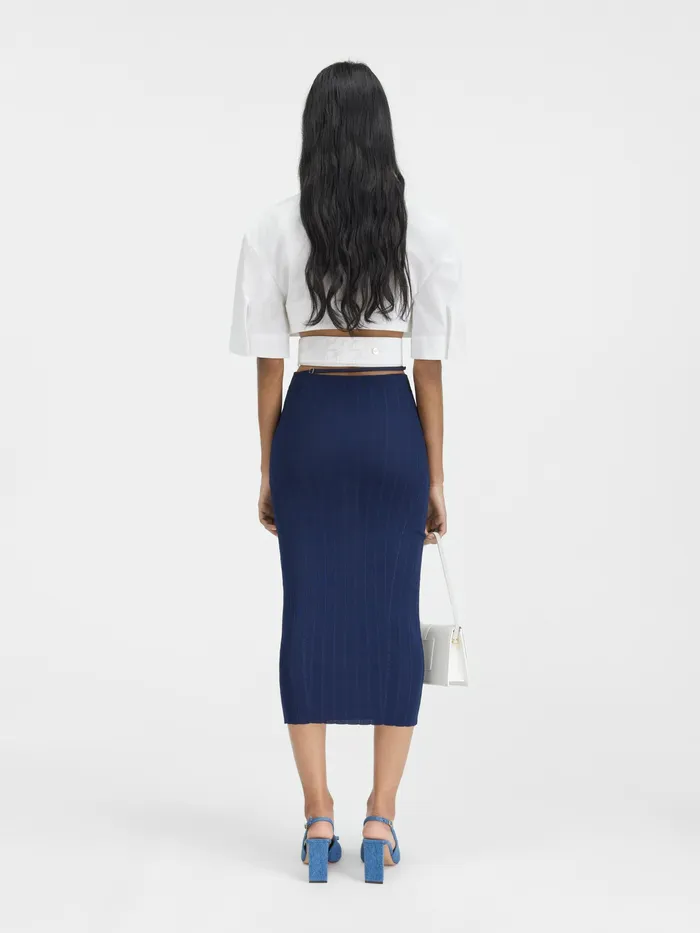 JACQUEMUS Dresses and Skirts Knit Midi Skirt Dark Navy 8211 Women