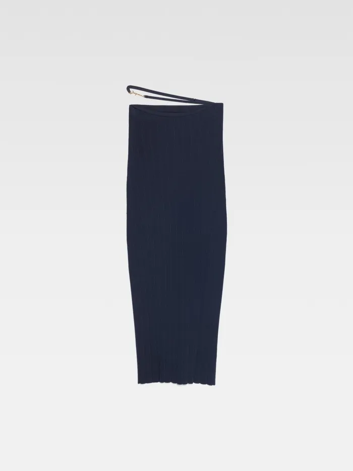 JACQUEMUS Dresses and Skirts Knit Midi Skirt Dark Navy 8211 Women