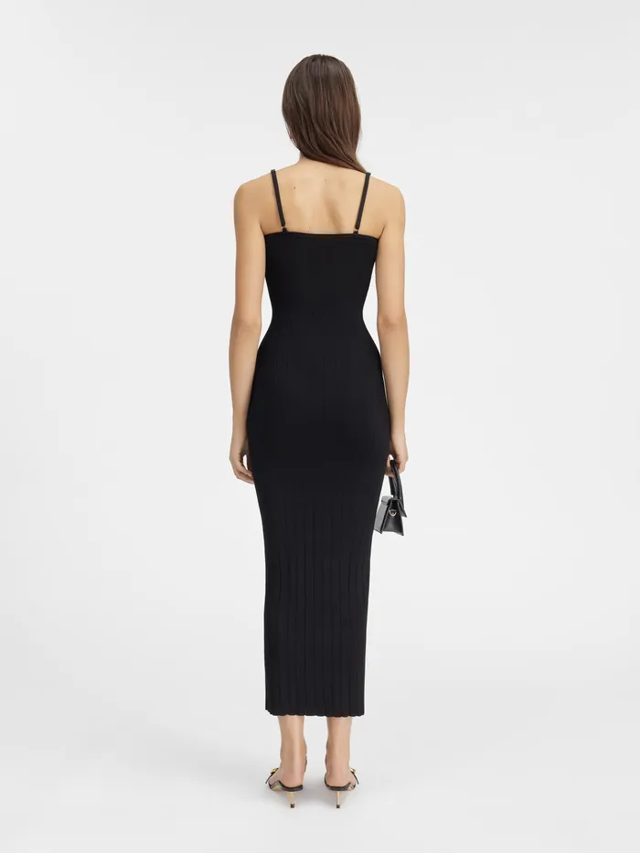 JACQUEMUS Dresses and Skirts Knitted Lingerie Dress Black 8211 Women