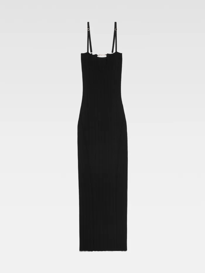 JACQUEMUS Dresses and Skirts Knitted Lingerie Dress Black 8211 Women