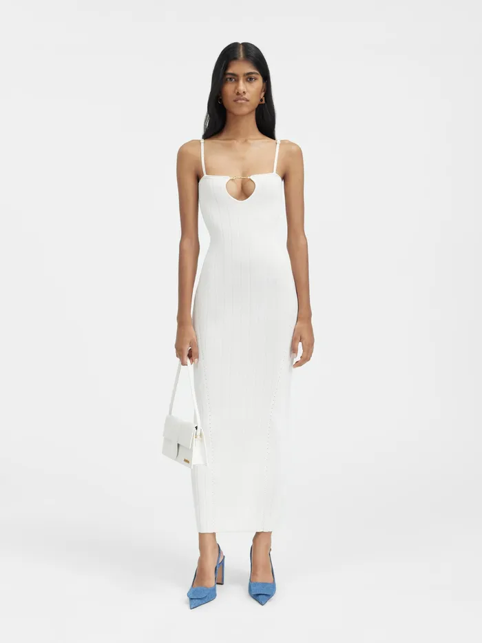 JACQUEMUS Dresses and Skirts Knitted Lingerie Dress Offwhite 8211 Women
