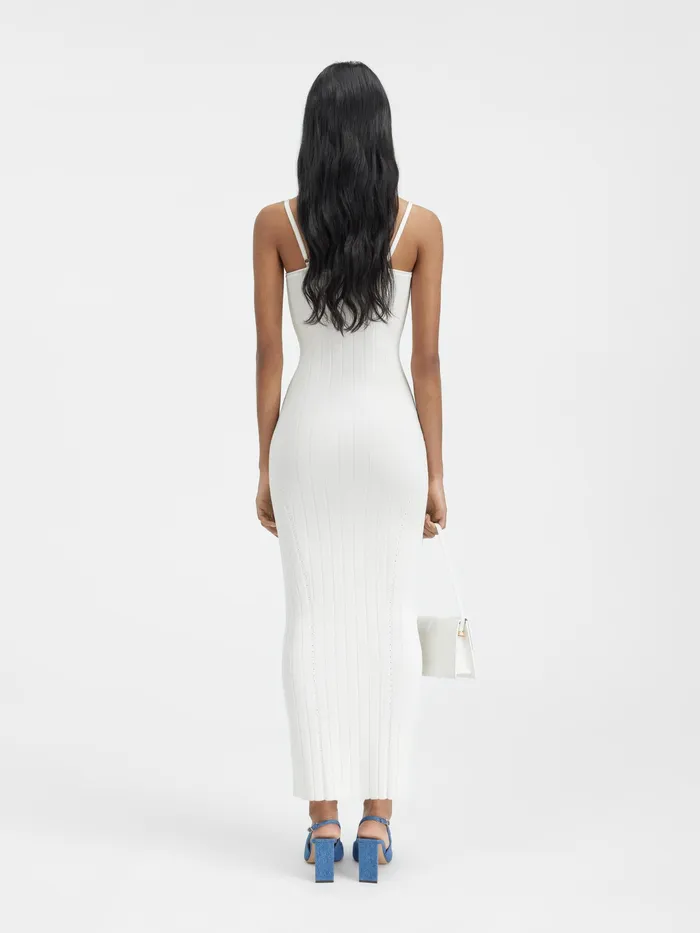 JACQUEMUS Dresses and Skirts Knitted Lingerie Dress Offwhite 8211 Women