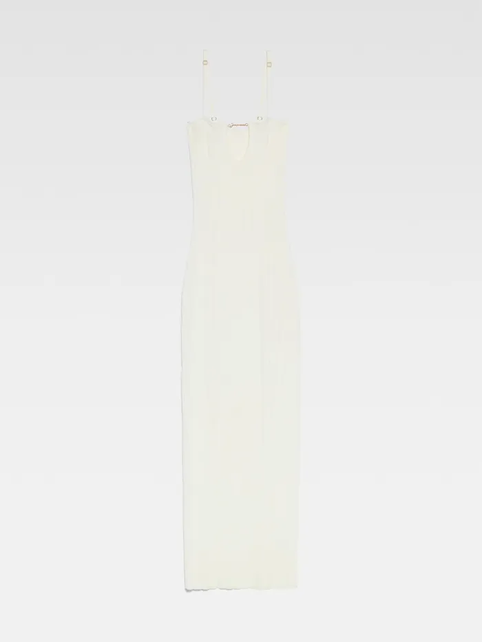 JACQUEMUS Dresses and Skirts Knitted Lingerie Dress Offwhite 8211 Women