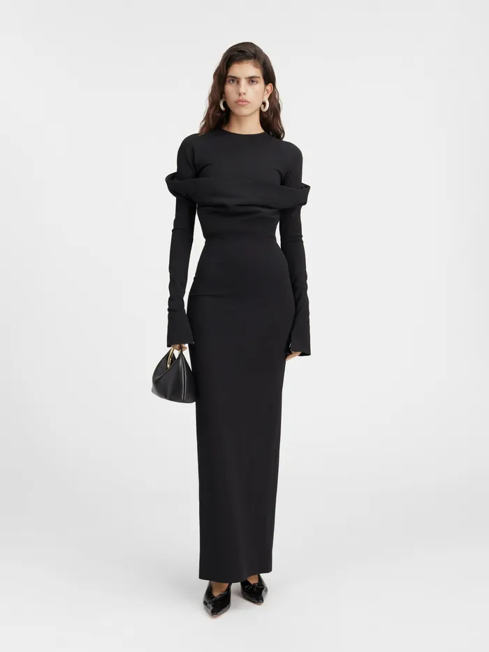 JACQUEMUS Dresses and Skirts Layered OffTheShoulder Dress Black 8211 Women