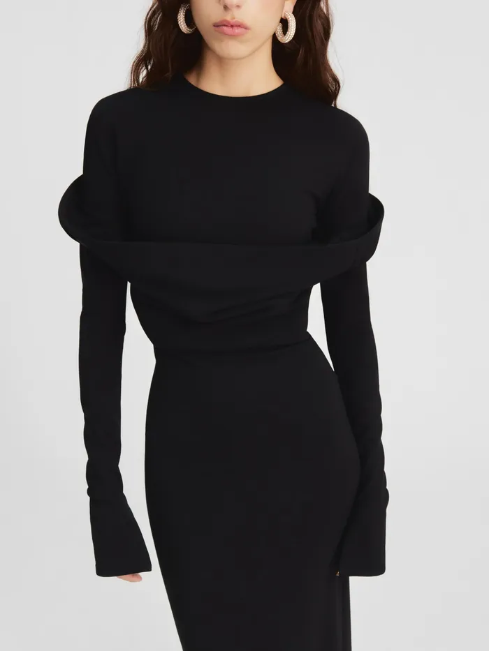 JACQUEMUS Dresses and Skirts Layered OffTheShoulder Dress Black 8211 Women