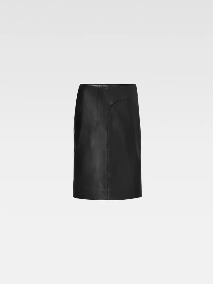 JACQUEMUS Dresses and Skirts Leather Asymmetric Skirt Black 8211 Women