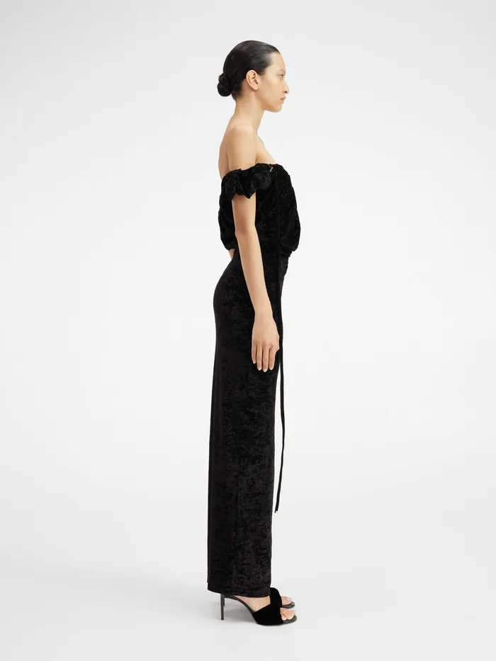 JACQUEMUS Dresses and Skirts Long Asymetric Draped Dress Black 8211 Women
