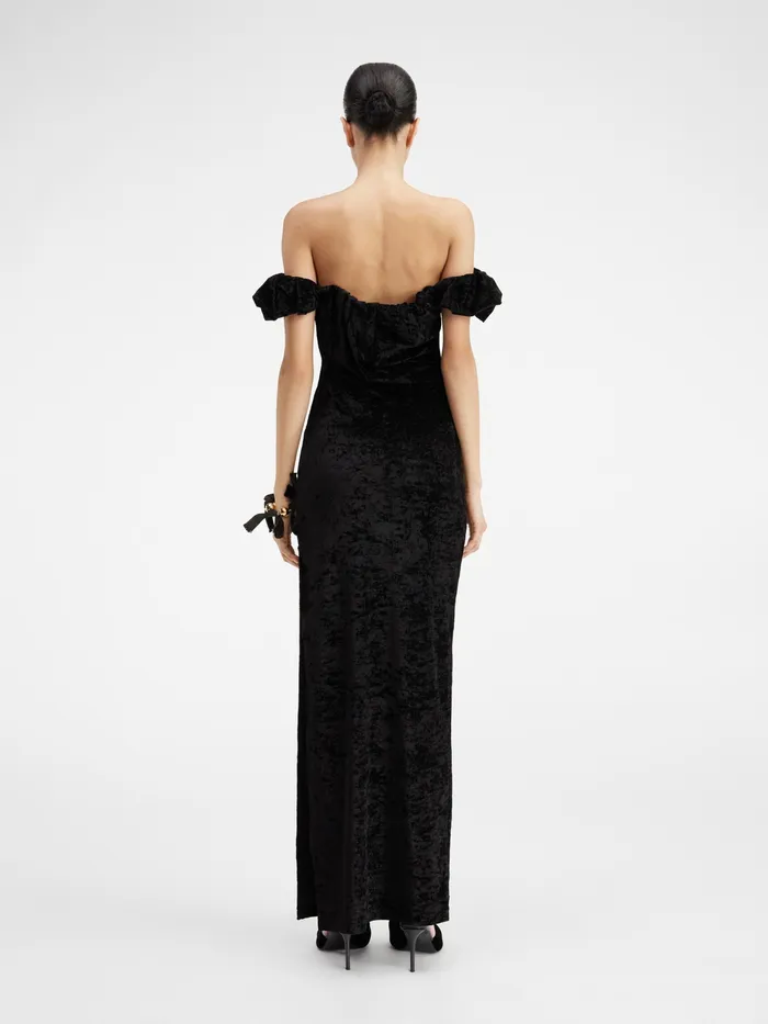 JACQUEMUS Dresses and Skirts Long Asymetric Draped Dress Black 8211 Women