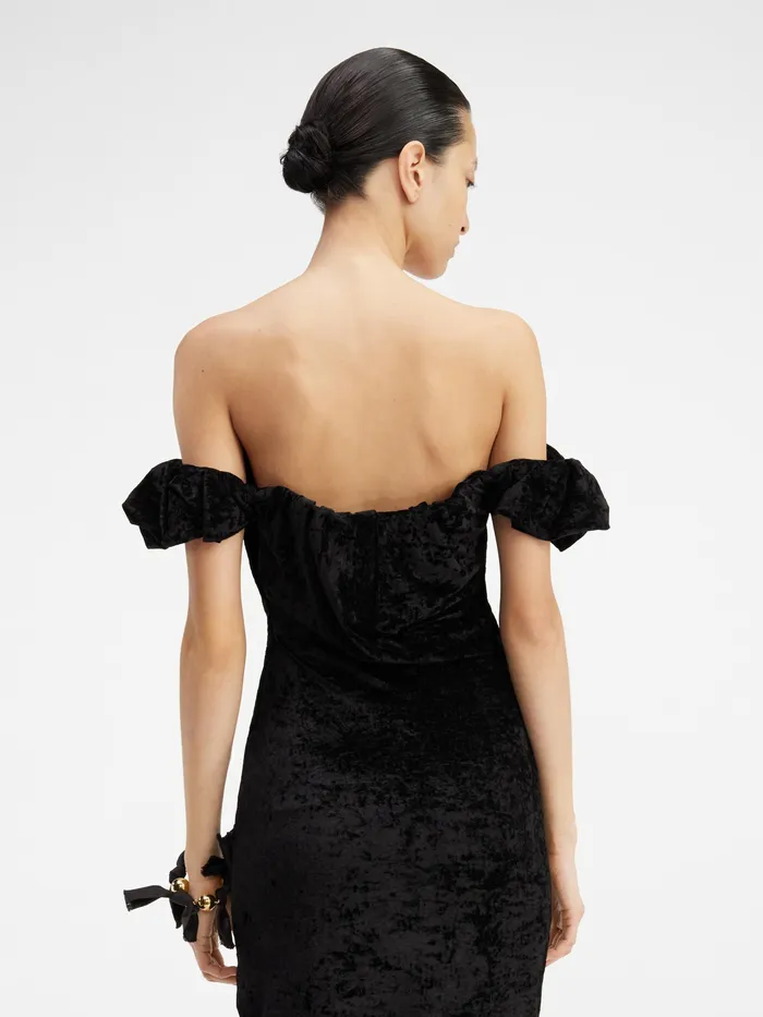 JACQUEMUS Dresses and Skirts Long Asymetric Draped Dress Black 8211 Women