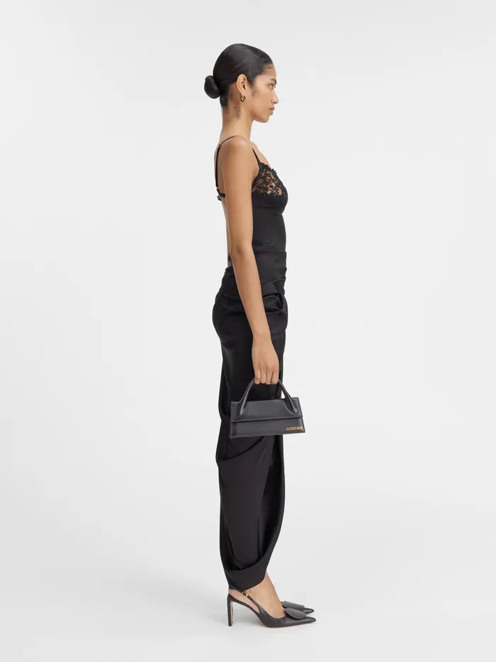 JACQUEMUS Dresses and Skirts Long Asymmetric Lingerie Dress Black 8211 Women