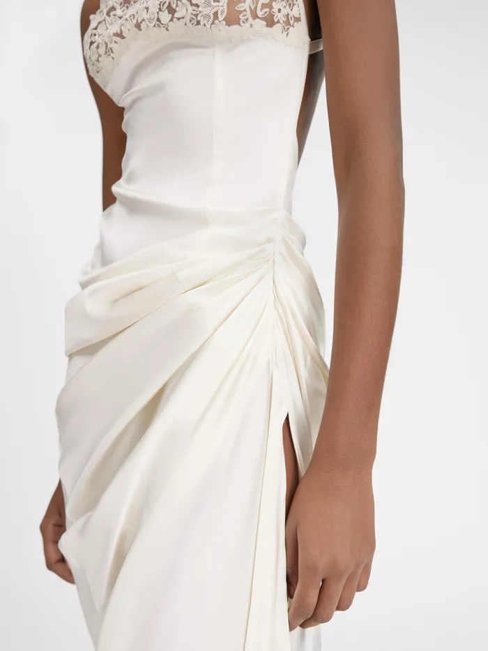 JACQUEMUS Dresses and Skirts Long Asymmetric Lingerie Dress Offwhite 8211 Women