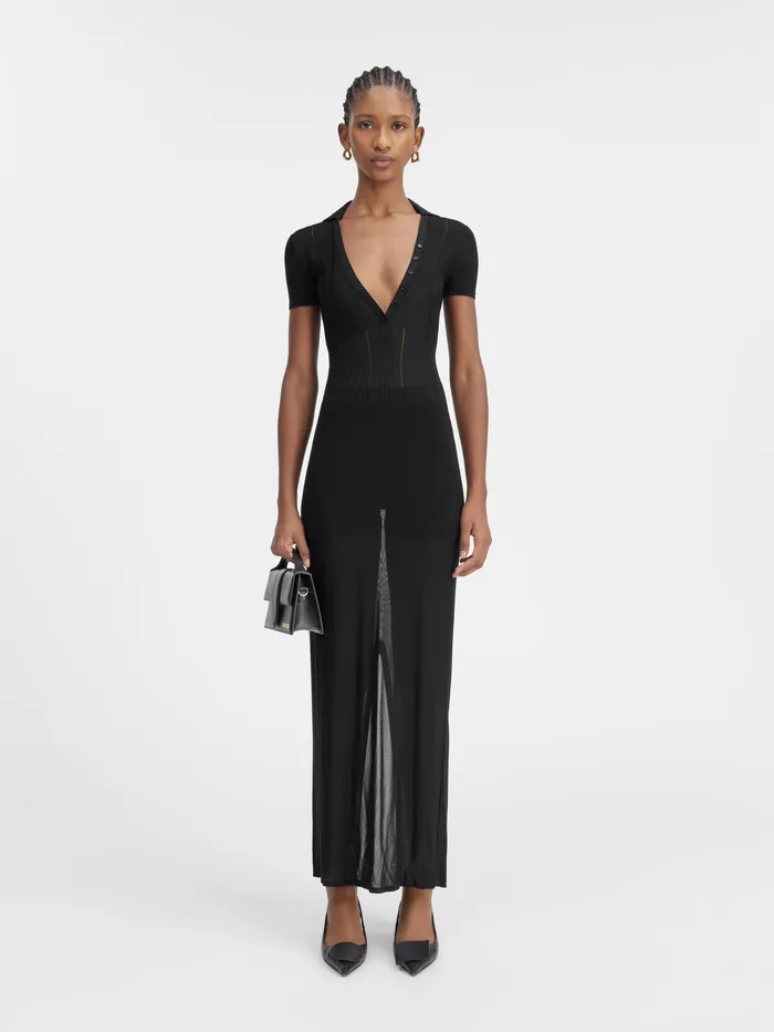 JACQUEMUS Dresses and Skirts Long Polo Dress Black 8211 Women