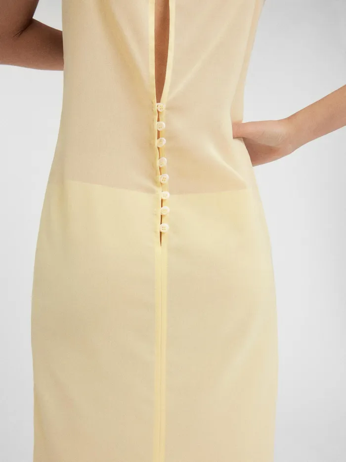 JACQUEMUS Dresses and Skirts Long Sheer Dress Pale Yellow 8211 Women