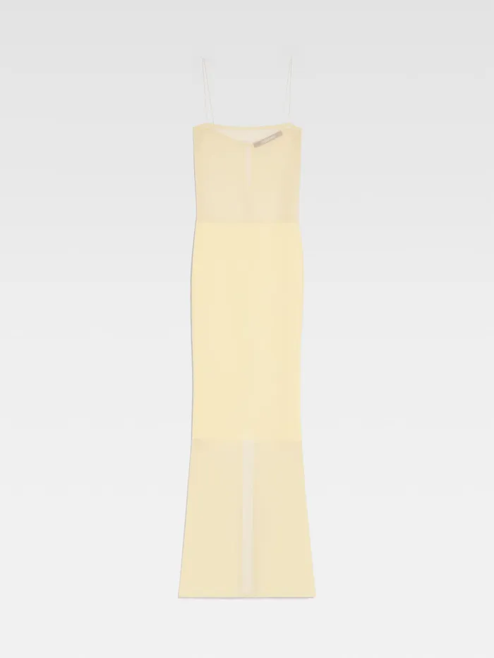 JACQUEMUS Dresses and Skirts Long Sheer Dress Pale Yellow 8211 Women