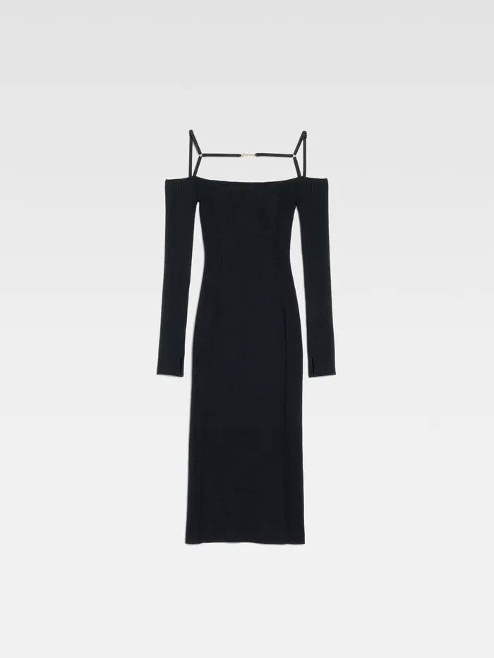 JACQUEMUS Dresses and Skirts Long Sleeve Lingerie Dress Black 8211 Women