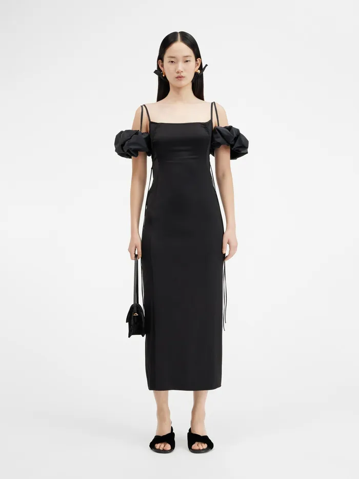 JACQUEMUS Dresses and Skirts Puffed Sleeve Dress Black 8211 Women