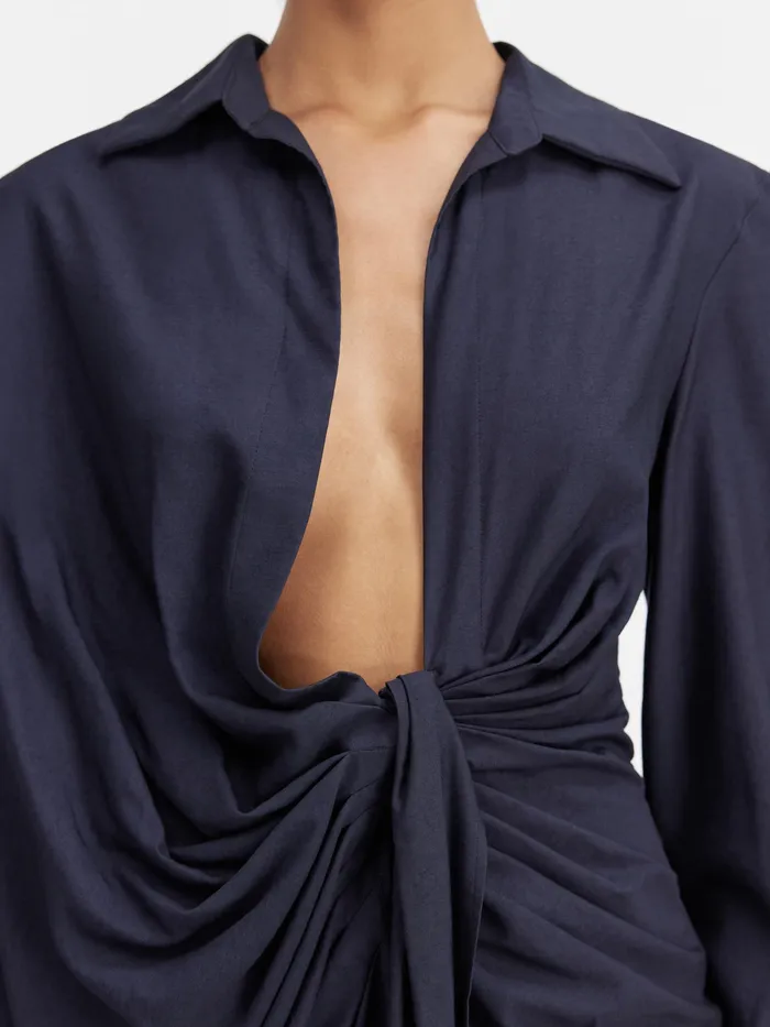 JACQUEMUS Dresses and Skirts Sash Dress Dark Navy 8211 Women