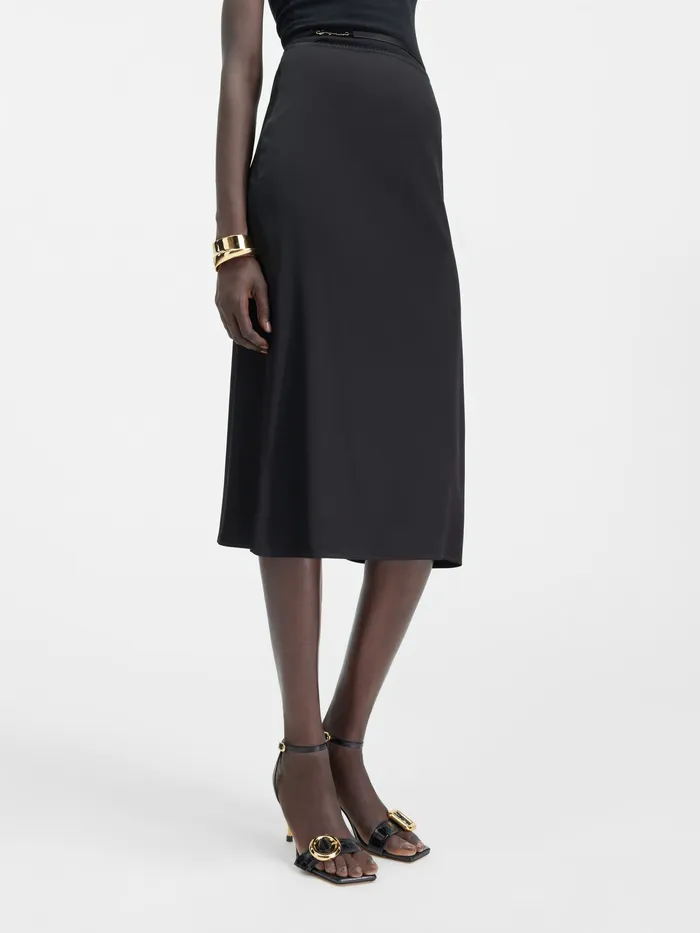 JACQUEMUS Dresses and Skirts Satin Midi Skirt Black 8211 Women