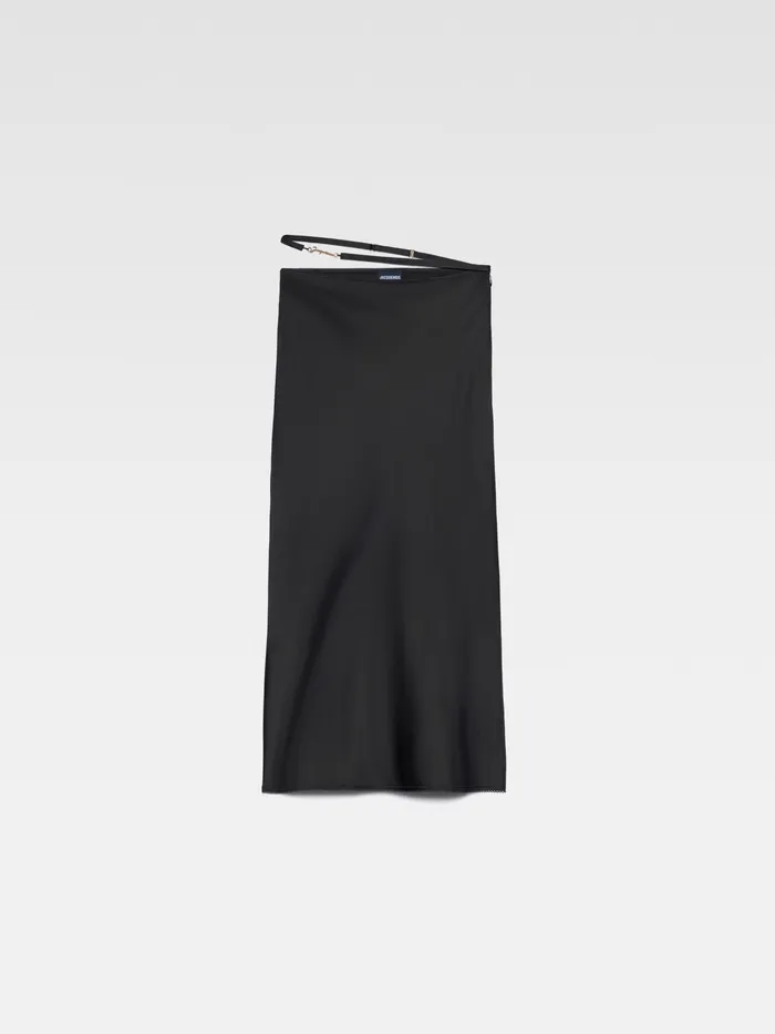 JACQUEMUS Dresses and Skirts Satin Midi Skirt Black 8211 Women