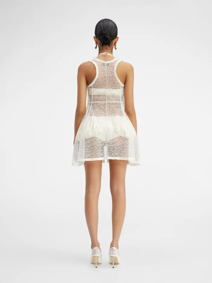 JACQUEMUS Dresses and Skirts Short Ribbon Neglig Dress White 8211 Women