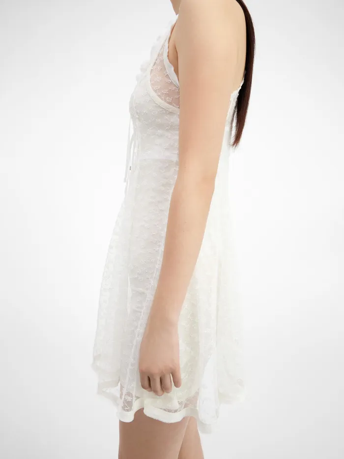 JACQUEMUS Dresses and Skirts Short Ribbon Neglig Dress White 8211 Women